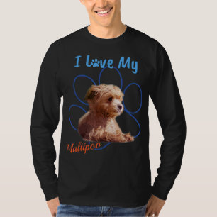 Ich Liebe mein Maltipoo Bester Hund Lover Paw Prin T-Shirt