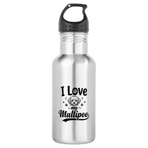 Ich liebe mein Maltipoo Vintage Gravur Hund Design Edelstahlflasche