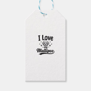 Ich liebe mein Maltipoo Vintage Gravur Hund Design Geschenkanhänger