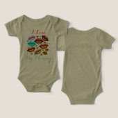 Ich Liebe mein Mama-Kleinkind-T - Shirt (Design Vorderseite & Rückseite)