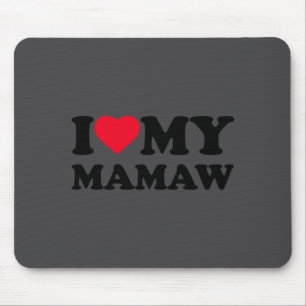 Ich liebe mein Mamaw-Herz Oma Familie Langarmshirt Mousepad