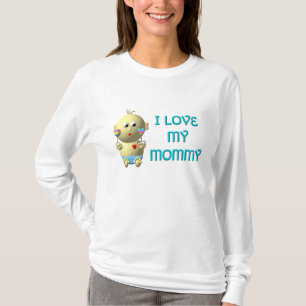 Ich Liebe mein Mami Bouncing Baby mit Herz & Klamm T-Shirt