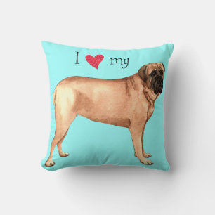Ich Liebe mein Mastiff Kissen