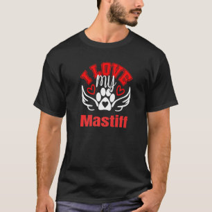Ich Liebe mein Mastiff Niedliche liebenswerte Spaß T-Shirt