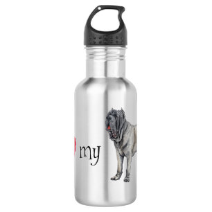 Ich Liebe mein Mastino Edelstahlflasche