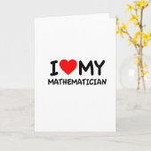 Ich Liebe mein Mathematiker Karte (Gelbe Blume)