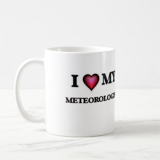 Ich Liebe mein Meteorologe Kaffeetasse (Links)