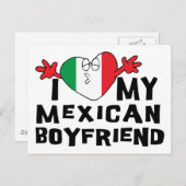 Ich Liebe mein mexikanischer Freund Postkarte (Vorne/Hinten)