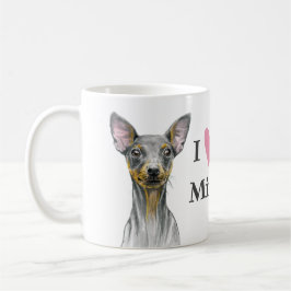 Ich Liebe mein Min Button Miniaturpinscher Niedlic Kaffeetasse