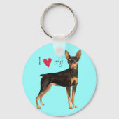 Ich Liebe mein Min-Button Schlüsselanhänger (Vorderseite)