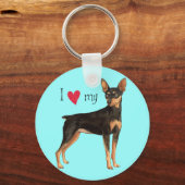 Ich Liebe mein Min-Button Schlüsselanhänger (Vorderseite)