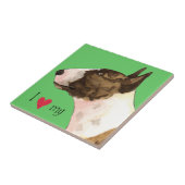 Ich Liebe mein Mini Bull Terrier Fliese (Seite)