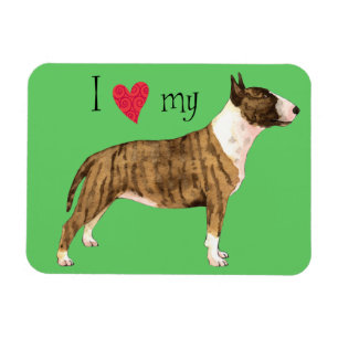 Ich Liebe mein Mini Bull Terrier Magnet