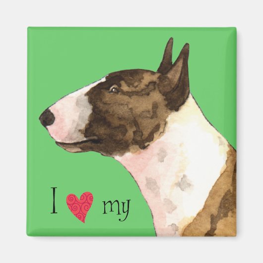 Ich Liebe mein Mini Bull Terrier Magnet (Vorne)