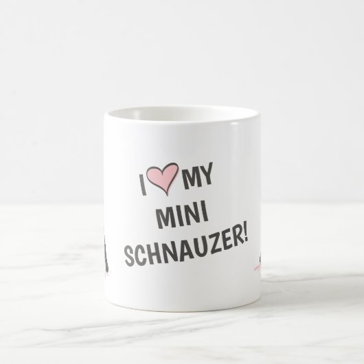 Ich Liebe mein Mini Schnauzer Kaffeetasse (Mittel)