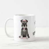 Ich Liebe mein Mini Schnauzer Kaffeetasse (Links)