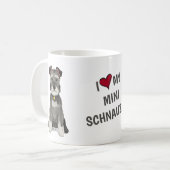 Ich Liebe mein Mini Schnauzer Kaffeetasse (Vorderseite Links)