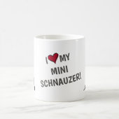Ich Liebe mein Mini Schnauzer Kaffeetasse (Mittel)