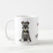Ich Liebe mein Mini Schnauzer Kaffeetasse (Links)