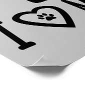 Ich Liebe Mein Miniaturpinscher in der Silhouette Poster (Ecke)