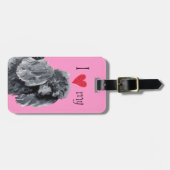 Ich Liebe mein Miniaturpoodle Gepäckanhänger (Vorderseite horizontal)