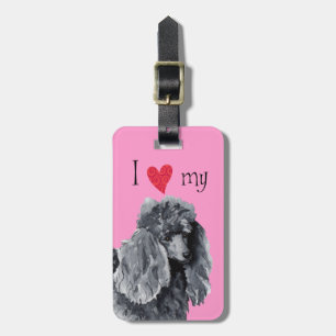 Ich Liebe mein Miniaturpoodle Gepäckanhänger