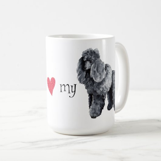 Ich Liebe mein Miniaturpoodle Kaffeetasse (VorderseiteRechts)