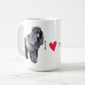 Ich Liebe mein Miniaturpoodle Kaffeetasse (Vorderseite Links)