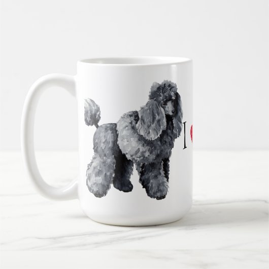 Ich Liebe mein Miniaturpoodle Kaffeetasse (Links)