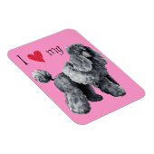 Ich Liebe mein Miniaturpoodle Magnet (Rechte Seite)