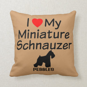 Ich Liebe mein Miniaturschnauzer-Hundebügel Kissen