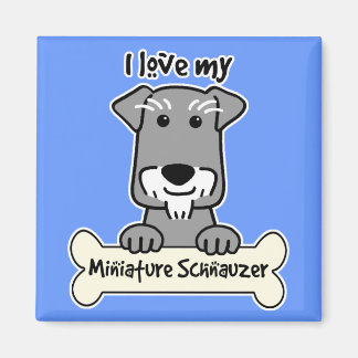Ich Liebe mein Miniaturschnauzer Magnet
