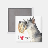 Ich Liebe mein Miniaturschnauzer Magnet (Vorderseite/Rückseite)