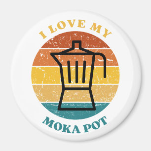 Ich Liebe mein Moka Pot Magnet
