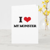 Ich Liebe mein Monster Karte (Gelbe Blume)