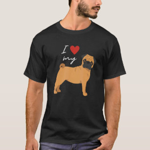 Ich Liebe mein Mops Hund T-Shirt