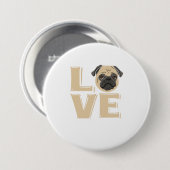 Ich Liebe mein Mops Mops Geschenke für Mops Liebha Button (Vorne & Hinten)
