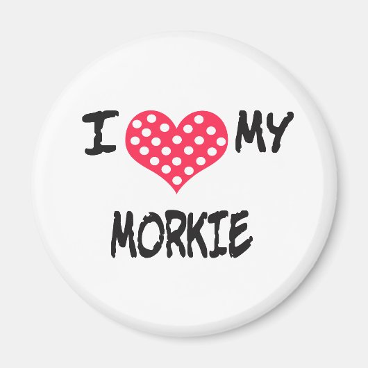Ich Liebe mein Morkie Magnet (Vorne)