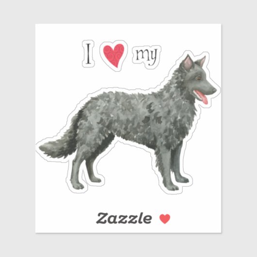 Ich Liebe mein Mudi Vinyl Sticker (Blatt)