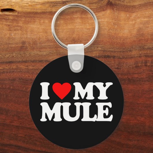 ICH LIEBE MEIN MULE SCHLÜSSELANHÄNGER (Vorderseite)