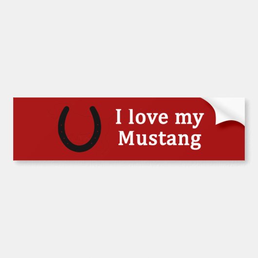 Ich Liebe mein Mustang Horse Autoaufkleber (Vorne)