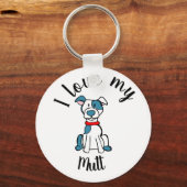 Ich Liebe mein Mutt Schlüsselanhänger (Vorderseite)