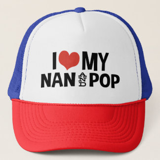 Ich Liebe Mein Nan und Pop Truckerkappe