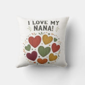 Ich Liebe mein Nana Country Herz Kissen (Rückseite)