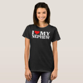 Ich Liebe mein Nephew, ich rotes Herz mein Nephew T-Shirt (Vorne ganz)