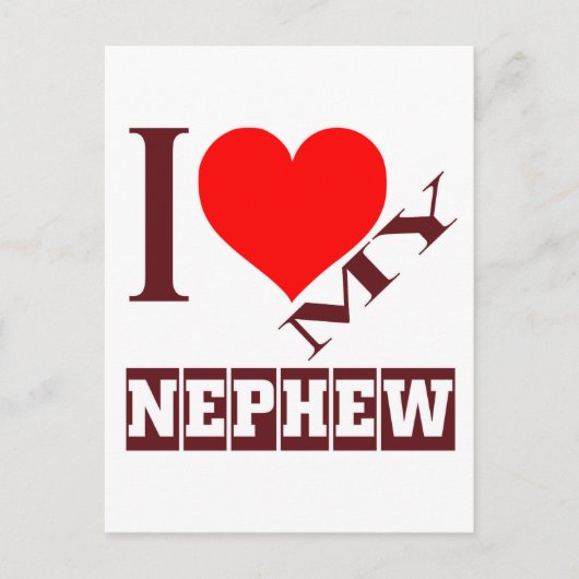 Ich Liebe mein Nephew. Postkarte (Vorderseite)