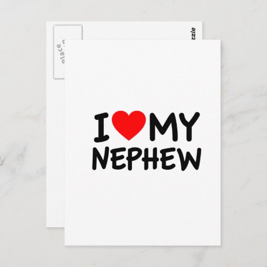 Ich Liebe mein Nephew Postkarte (Vorne/Hinten)