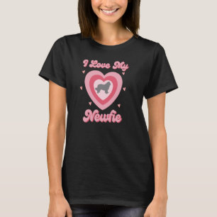 Ich Liebe mein neues Frauenlied Neufundland Hund T-Shirt