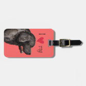 Ich Liebe mein Neufundland Gepäckanhänger (Vorderseite horizontal)