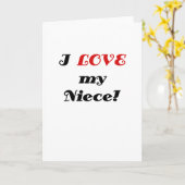Ich Liebe mein Nichte Karte (Gelbe Blume)